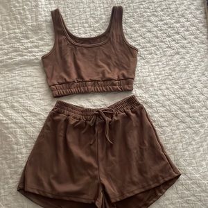 Amazon Women's Brown Intimate Set